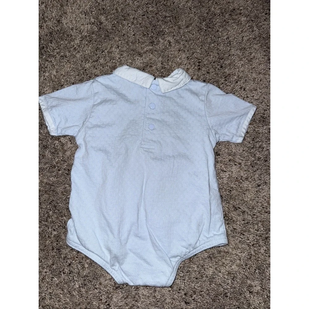 McBaby Baby Boys Blue‎ 2 pc. romper  outfit Size 6-9 months Kingdom Fairytale